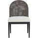 Calandri Black / Louis Cream Outdoor Dining Chair, Set Of 2